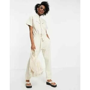 All Saints Kaya Cream Boiler Jumpsuit size 10